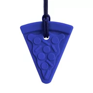 Gryzaki dla dzieci - Gryzak Terapeutyczny ARK, Naszyjnik w kształcie Kawałka Pizzy Granatowy - Bardzo Miękki - miniaturka - grafika 1