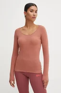 Bielizna sportowa damska - Icebreaker longsleeve funkcyjny Siren kolor bordowy IB10319401M1 - miniaturka - grafika 1