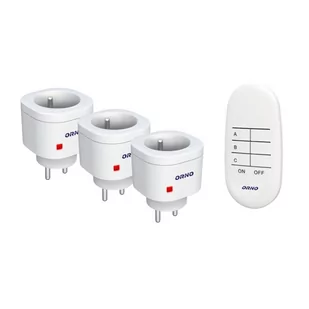 Orno Orno ORNO ZESTAW BEZPRZEWODOWCYH MINI GNIAZD STEROWANYCH PILOTEM 3+1 SCHUKO OR-GB-438 GS OR-GB-438 GS - Systemy inteligentnych domów - miniaturka - grafika 1