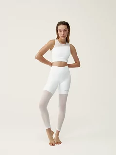 Spodnie sportowe damskie - Born Living Yoga Legginsy sportowe w kolorze białym - grafika 1