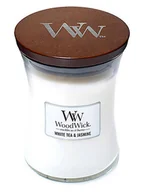Świece - WoodWick Świeca zapachowa "White Tea & Jasmine" - 275 g - miniaturka - grafika 1