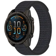 Akcesoria do smartwatchy - INF Nylonowy pasek do zegarka Garmin z rzepem – 26 mm, czarny Szary - miniaturka - grafika 1