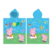 Okrycia kąpielowe dla dzieci - Ponczo dziecięce Świnka Pepa Pokaz baniek mydlanych, 55 x 110 cm - miniaturka - grafika 1