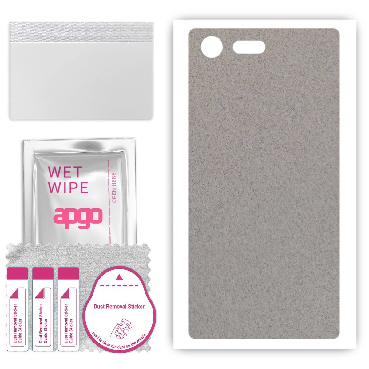 Folia naklejka skórka strukturalna na TYŁ Zamsz do Sony Xperia X Compact - Zamsz Szary - apgo SKINS