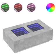 Ławy i stoliki kawowe - vidaXL Stolik kawowy z podświetleniem Infinity-LED betonowy szary 116x69x40 cm - miniaturka - grafika 1