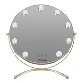 Lusterka do makijażu - Humanas Lusterko kosmetyczne HUMANAS HS-HM03 Złoty - miniaturka - grafika 1