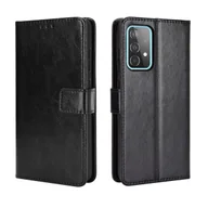 Etui i futerały do telefonów - Pokrowiec König Design kompatybilny z Samsung Galaxy A52 4G / 5G / A52s z syntetycznej skóry - Etui na telefon komórkowy czarne - miniaturka - grafika 1