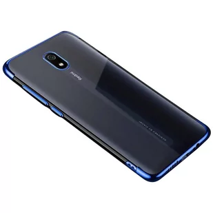 Clear Color case żelowy pokrowiec etui z metaliczną ramką Xiaomi Redmi 8A niebieski - Etui i futerały do telefonów - miniaturka - grafika 1
