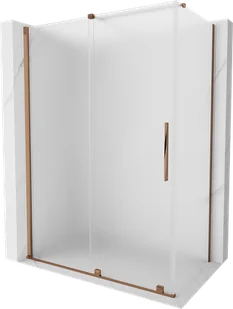 Mexen Velar kabina prysznicowa rozsuwana 160x80 cm, szron, różowe złoto - 871-160-080-31-55 - Kabiny prysznicowe - miniaturka - grafika 1