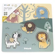 Puzzle - VIGA Toys PolarB Drewniane Puzzle Zwierzęta z Pinezkami - miniaturka - grafika 1