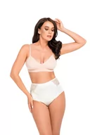 Komplety bielizny - Figi damskie z wysokim stanem modelujące satynowe wykończenie Babell kod 103/1 ecru  XXL - miniaturka - grafika 1