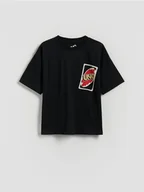 Koszulki dla chłopców - Reserved - T-shirt z nadrukiem - czarny - miniaturka - grafika 1