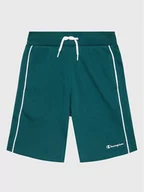Spodenki damskie - Champion Szorty sportowe Script Logo 306147 Zielony Regular Fit - miniaturka - grafika 1