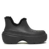 Śniegowce damskie - Śniegowce Crocs Stomp Lined Shorty Boot 210673 Czarny - miniaturka - grafika 1