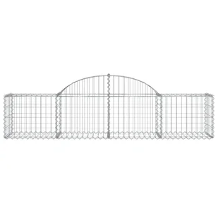 vidaXL Kosze gabionowe, 3 szt, 200x50x40/60 cm, galwanizowane żelazo - Ogrodzenia - miniaturka - grafika 5