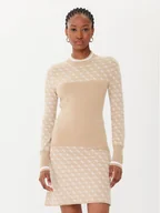 Swetry damskie - Guess Sweter W5BR24 Z3JD2 Beżowy Slim Fit - miniaturka - grafika 1