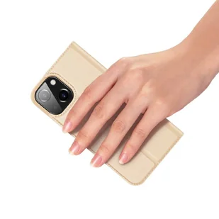 Dux Ducis Skin Pro kabura etui pokrowiec z klapką iPhone 13 mini złoty - Etui i futerały do telefonów - miniaturka - grafika 7