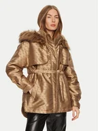 Kurtki damskie - Guess Parka Elly W4BL35 WFIR2 Brązowy Regular Fit - miniaturka - grafika 1
