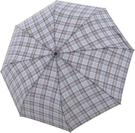 Parasole - Parasolka Carbonsteel Magic w kratę jasnoszara - miniaturka - grafika 1
