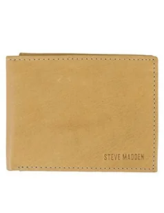 Steve Madden Męski skórzany portfel RFID o dużej pojemności przymocowana kieszeń z klapką, jeden rozmiar, Brązowy/Antyczny, Rozmiar Uniwersalny - Portfele - miniaturka - grafika 1