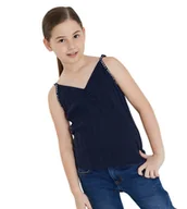 Bluzki damskie - Bluzka dziewczęca Tommy Hilfiger Rib Top na szelkach-104 - miniaturka - grafika 1