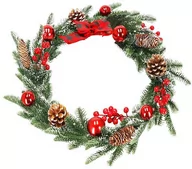 Ozdoby bożonarodzeniowe - Wieniec świąteczny stroik na drzwi ozdobny 150 cm - miniaturka - grafika 1