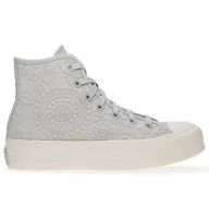 Trampki damskie - Buty Converse Chuck Taylor All Star Lift Platform Butterflies A07538C - szare - miniaturka - grafika 1