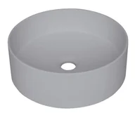 Umywalki - Umywalka nablatowa granitowa Silia szary metalik Deante - miniaturka - grafika 1