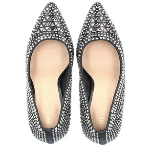 Wieczorowe szpilki z kryształkami - MENBUR 23345 CZARNE - Czółenka - miniaturka - grafika 11