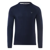 Swetry męskie - Męski Sweter GUESS ALEC RAGLAN LS CN STITCH SWTR M3BR17Z38V2-G7V2 – Granatowy - miniaturka - grafika 1