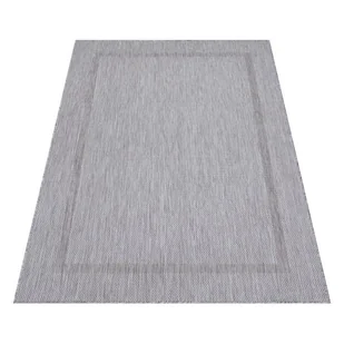 Dywan zewnętrzny Relax ramka srebrny 140 cm x 200 cm - Dywany zewnętrzne - miniaturka - grafika 1