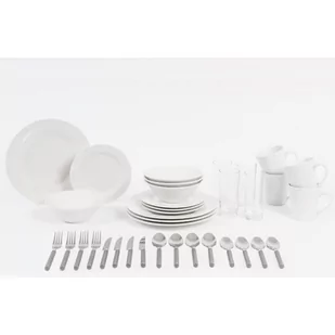 36-częściowy komplet naczyń porcelanowych i sztućców Sabichi Dining - Serwisy obiadowe - miniaturka - grafika 1