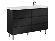 Szafki łazienkowe - Szafka Stojąca Z Umywalką ETH 120 cm S Prawa - Czarny Mat - miniaturka - grafika 1