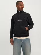 Odzież trekkingowa męska - Jack & Jones Bluza polarowa w kolorze czarnym - miniaturka - grafika 1