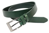 Paski - Pasek Męski Skórzany PAS-MAX (PL) Skóra Licowa EXTRA Gładki 30 mm CIEMNY ZIELONY - miniaturka - grafika 1
