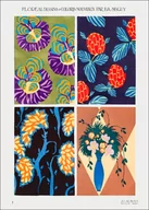 Plakaty - Vintage art deco & art nouveau pattern, plate no. 7 from Floréal, E. A. Séguy -  plakat Wymiar do wyboru: 50x70 cm - miniaturka - grafika 1