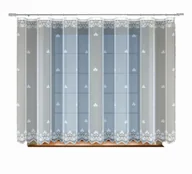 Firany - Biała żakardowa firanka z taśmą 250280 120 x 300cm  MONDOMI - miniaturka - grafika 1