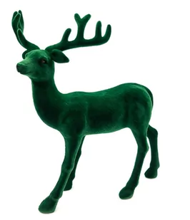Renifer Ozdobny Zielony Dekoracja Jelonek 30 Cm - Ozdoby bożonarodzeniowe - miniaturka - grafika 1