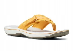 CLARKS JAPONKI DAMSKIE ŻÓŁTE NA RZEPY 40 ŻTO - Klapki i japonki damskie - miniaturka - grafika 1