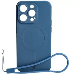 Bizon Etui Case Silicone Magnetic do Apple iPhone 14 Pro, granatowe - Etui i futerały do telefonów - miniaturka - grafika 1