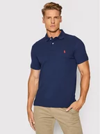 Koszulki męskie - Ralph Lauren Polo Polo Core Replen 710782592 Granatowy Custom Slim Fit - miniaturka - grafika 1