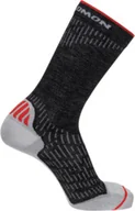 Skarpetki i podkolanówki sportowe - Skarpety Salomon Ultra Crew Black / Alloy - miniaturka - grafika 1