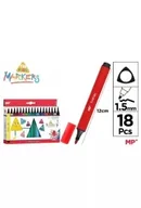 Flamastry - Flamastry szkolne trójkątne 18 kolorów - miniaturka - grafika 1