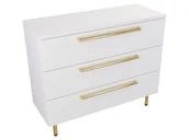 Szafki łazienkowe - Szafka Stojąca Z Blatem ATH 100 cm - Biały Mat - Uchwyty Złote Polerowane - miniaturka - grafika 1