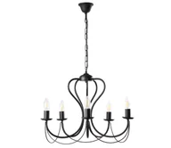 Lampy sufitowe - ONLI - Żyrandol na łańcuchu CANDELA 5xE14/6W/230V czarny - miniaturka - grafika 1