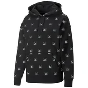Bluzy damskie - Bluza damska Puma Brand Love AOP Hoodie FL czarna 535706 01-M - miniaturka - grafika 1