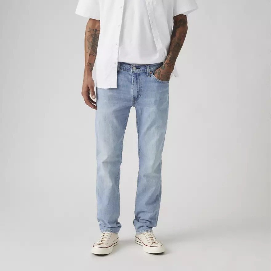 LEVIS JEANSY MĘSKIE PROSTE BŁĘKITNE LEN BAWEŁNA 33/32 7AA