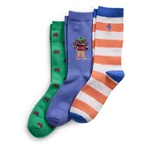 Skarpetki dla dzieci - Zestaw 3 par wysokich skarpet dziecięcych Polo Ralph Lauren 444969087001 Kolorowy - miniaturka - grafika 1