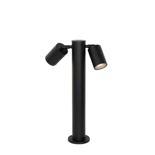 QAZQA Stojąca lampa zewnętrzna czarna 45 cm IP44 regulowana - Duo - Lampy ogrodowe - miniaturka - grafika 1