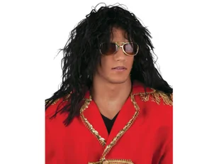 Czarna peruka z długimi włosami - 1 szt. - Dodatki do strojów karnawałowych - miniaturka - grafika 1